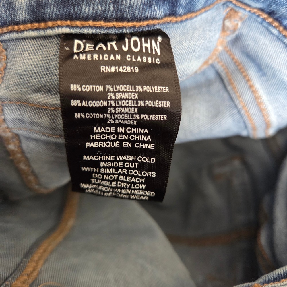Dear John Princeton High Rise Wide Leg Patch Pocket Jeans Light Acid Wash 27‎ - Picture 8 of 9